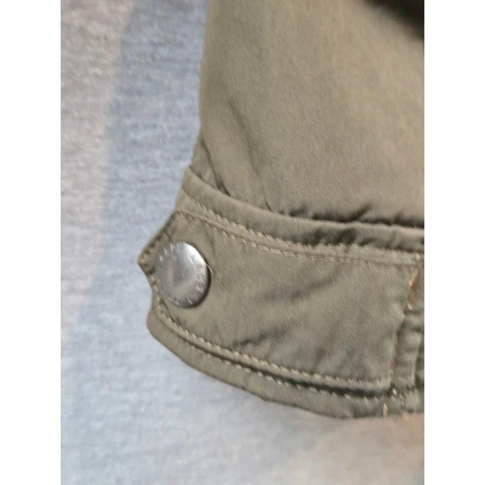 Vintage Polo Ralph Lauren Bomber Jacket Mens L Olive Hooded Fleece Lined 90's‎